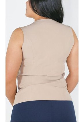 Chaleco Para Mujer Beige Marca L&H Ref. 1G425001