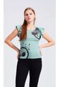 Camiseta Para Mujer Manga Corta Verde Marca L&H Ref. 4R409220 de L&H