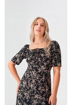 Vestido Para Mujer Manga Corta Negro Marca L&H Ref. 1Y417028