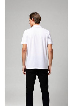 Polo Para Hombre Blanco Marca L&H Ref. 4Q109182