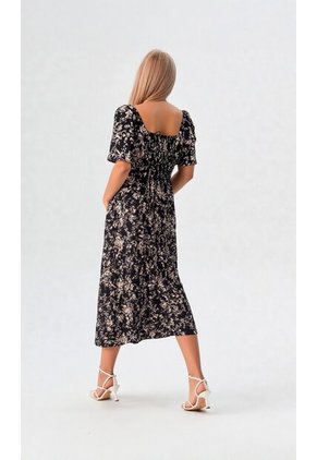 Vestido Para Mujer Manga Corta Negro Marca L&H Ref. 1Y417028