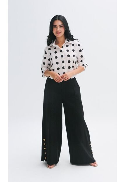 Pantalon Para Mujer Negro Marca L&H Ref. 2J407073