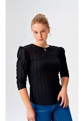 Camiseta Para Mujer Manga 3/4 Negro Marca L&H Ref. 5P409038 L&H