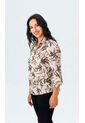 Blusa Para Mujer Manga Larga Cafe Marca L&H Ref. 5P412252 de L&H