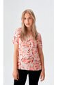 Blusa Para Mujer Manga Corta Coral Marca L&H Ref. 5P412253 de L&H