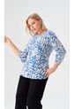 Blusa Para Mujer Manga 3/4 Azul Marca L&H Ref. 5P412258 de L&H