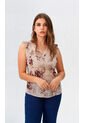 Blusa Para Mujer Manga Sisa Cafe Marca L&H Ref. 5P412261 de L&H