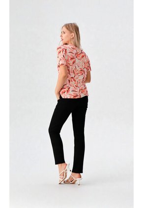 Blusa Para Mujer Manga Corta Coral Marca L&H Ref. 5P412253