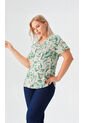 Blusa Para Mujer Manga Corta Verde Marca L&H Ref. 5P412253 de L&H