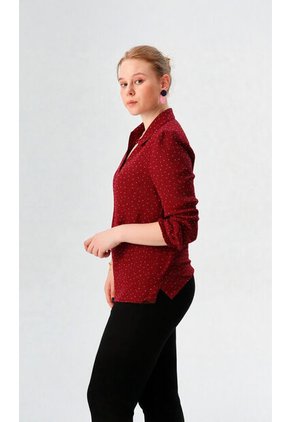 Blusa Para Mujer Manga 3/4 Vino Marca L&H Ref. 5P412259