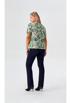 Blusa Para Mujer Manga Corta Verde Marca L&H Ref. 5P412253