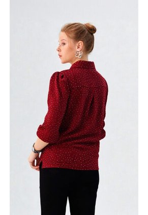 Blusa Para Mujer Manga 3/4 Vino Marca L&H Ref. 5P412259