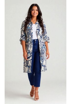 Chilango Para Mujer Manga 3/4 Azul Marca L&H Ref. 5P436004