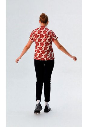 Blusa Para Mujer Manga Corta Beige Marca L&H Ref. 5P412262