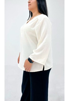 Blusa Para Mujer. Manga 3/4 Crudo Marca L&H Ref. 5P612093