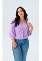 Blusa Para Mujer Manga 3/4 Lila Marca L&H Ref. 2J412266 de L&H