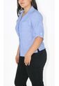 Blusa Para Mujer Manga Corta Azul Marca L&H Ref. 2J412265 de L&H