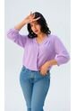 Blusa Para Mujer Manga 3/4 Lila Marca L&H Ref. 2J412266 de L&H