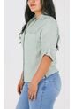 Blusa Para Mujer Manga Corta Verde Marca L&H Ref. 2J412265 de L&H