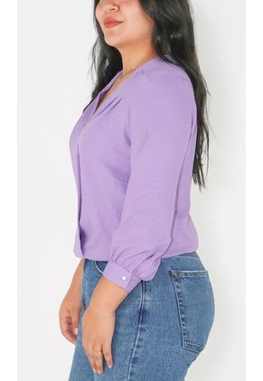 Blusa Para Mujer Manga 3/4 Lila Marca L&H Ref. 2J412266