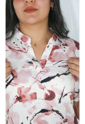 Blusa Para Mujer Manga Corta Rosado Marca L&H Ref. 2J412267