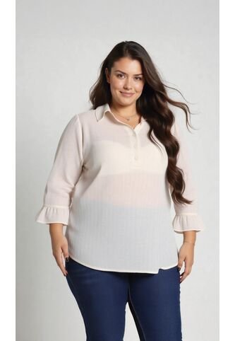 Blusa Para Mujer. Manga 3/4 Beige Marca L&H Ref. 5P612100 L&H