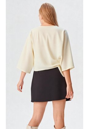 Blusa Para Mujer Manga 3/4 Crudo Marca L&H Ref. 2Bv412001
