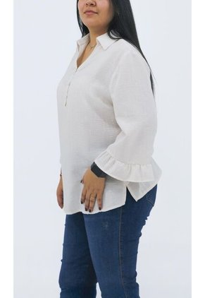 Blusa Para Mujer. Manga 3/4 Beige Marca L&H Ref. 5P612100