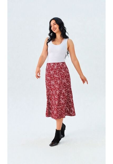 Falda Para Mujer Vino Marca L&H Ref. 2J414066