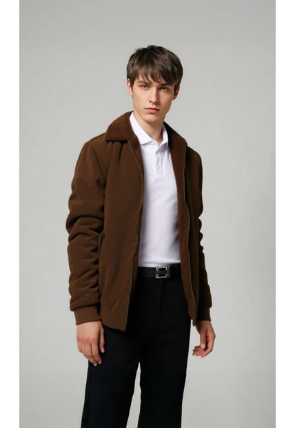 Chaqueta Para Hombre Cafe Marca L&H Ref. 6N125007