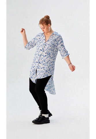 Bluson Para Mujer. Manga Corta Azul Marca L&H Ref. 7D624019 L&H