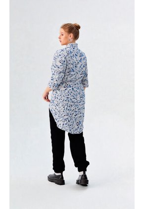 Bluson Para Mujer. Manga Corta Azul Marca L&H Ref. 7D624019