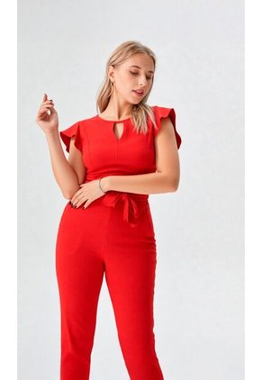 Enterizo Para Mujer Manga Corta Rojo Marca L&H Ref. 2J432033