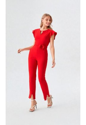 Enterizo Para Mujer Manga Corta Rojo Marca L&H Ref. 2J432033