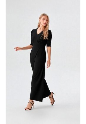 Enterizo Para Mujer Manga Corta Negro Marca L&H Ref. 2J432034