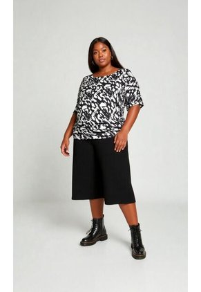 Camiseta Para Mujer. Manga Corta Negro Marca L&H Ref. 2J609086