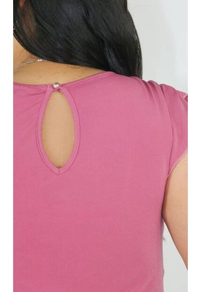 Enterizo Para Mujer Manga Corta Rosado Marca L&H Ref. 2J432015