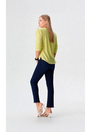 Blusa Para Mujer Manga Corta Amarillo Marca L&H Ref. 8E412045