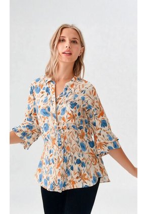 Bluson Para Mujer Manga 3/4 Azul Marca L&H Ref. 3Za424001
