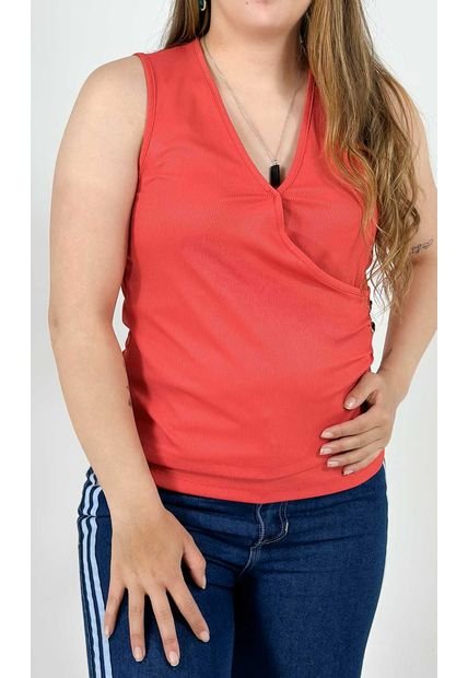 Camiseta Para Mujer Manga Sisa Rojo Marca L&H