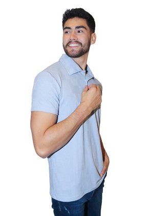Polo Para Hombre Azul Marca L&H