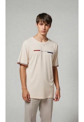 T-Shirt Para Hombre Beige Marca L&H Ref. 4K109116