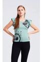 Camiseta Para Mujer Manga Corta Verde Marca L&H Ref. 4R409220 de L&H