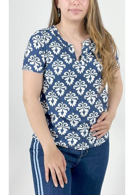 Camiseta Para Mujer Azul Marca L&H