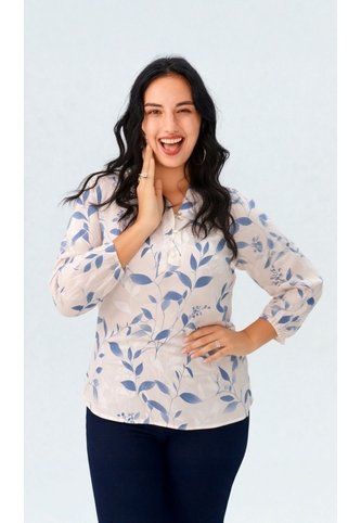 Blusa Para Mujer Manga 3/4 Azul Marca L&H Ref. 1F412713 L&H