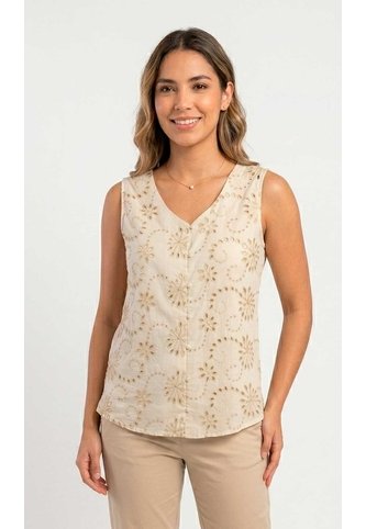 Blusa Para Mujer Manga Sisa Beige Marca L&H Ref. 1F412710 L&H