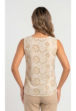 Blusa Para Mujer Manga Sisa Beige Marca L&H Ref. 1F412710