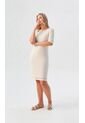 Vestido Para Mujer Manga Corta Crudo Marca L&H Ref. 5P417013 de L&H