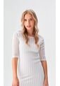 Vestido Para Mujer Manga Corta Crudo Marca L&H Ref. 5P417013 de L&H