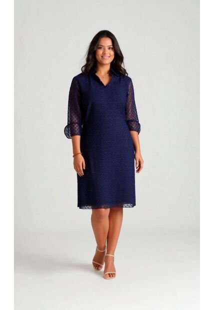 Vestido Para Mujer. Azul Oscuro Marca L&H Ref. 5P617007